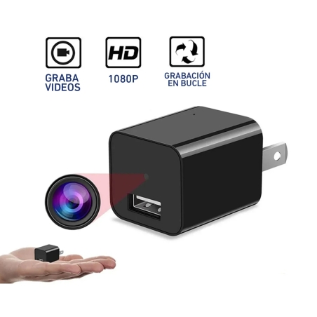 Cámara Espía oculta Cargador de pared Full HD 1080P M3B
